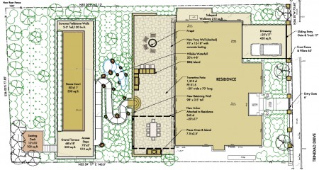 Conceptual Layout and Planting Massing Plan for a Project in Tiburon, CA